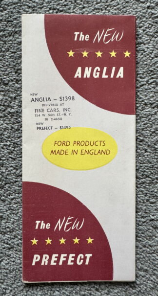 1953 Ford Prefect and Anglia Brochure