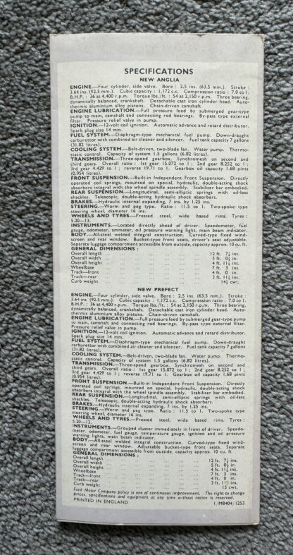 1953 Ford Prefect and Anglia Brochure - Image 9