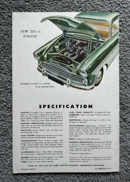 1956 Ford Zodiac Brochure - Image 7