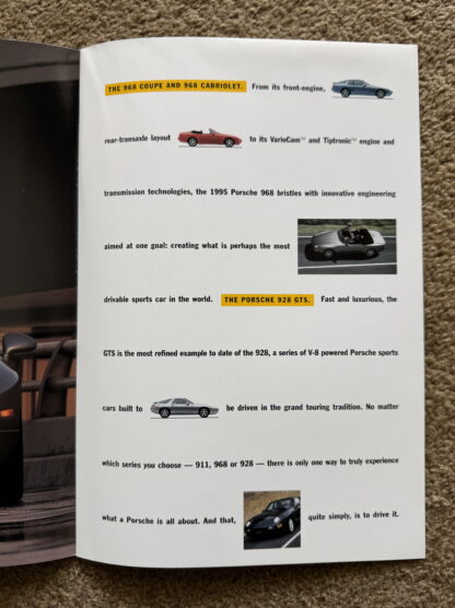 1995 Porsche Range Brochure, 968, 911 928 - Image 8