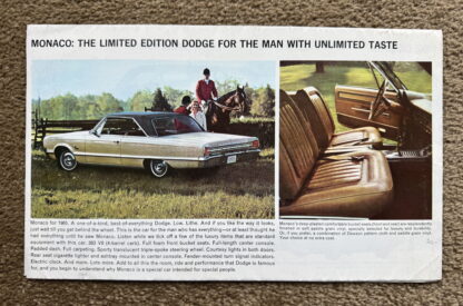 1965 Dodge Range Coronet, Dart, Polara, Custom, Monaco Brochure - Image 2