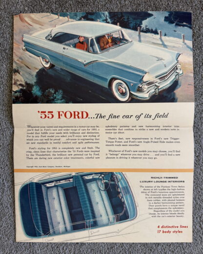 1955 Ford Range Brochure Fairlane, Customline, Mainline, Wagons - Image 2