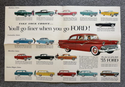 1955 Ford Range Brochure Fairlane, Customline, Mainline, Wagons - Image 3