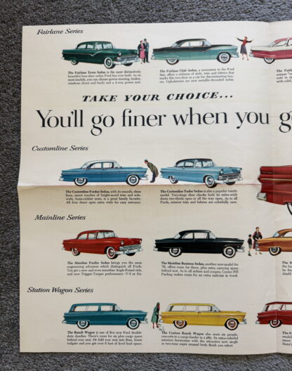 1955 Ford Range Brochure Fairlane, Customline, Mainline, Wagons - Image 8