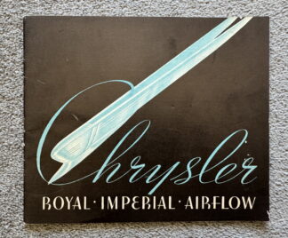 1937 Chrysler Royal, Imperial, Airflow Range Brochure
