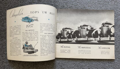 1937 Chrysler Royal, Imperial, Airflow Range Brochure - Image 2
