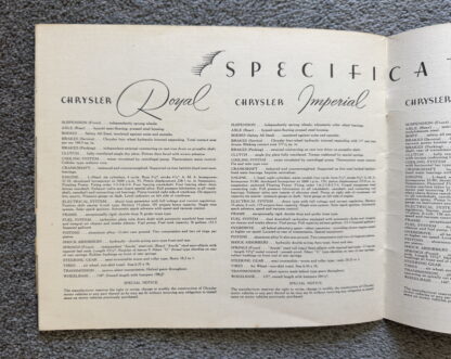 1937 Chrysler Royal, Imperial, Airflow Range Brochure - Image 13