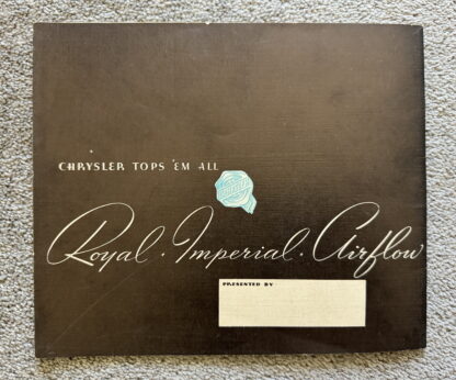 1937 Chrysler Royal, Imperial, Airflow Range Brochure - Image 15