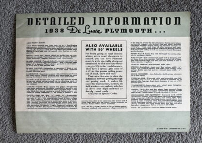 1938 Plymouth De Luxe Range Brochure - Image 13