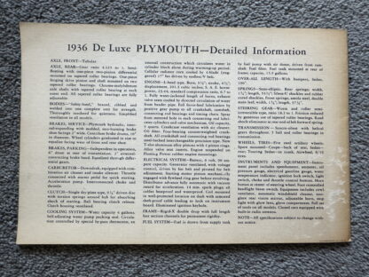 1936 Plymouth De Luxe Range Brochure - Image 14