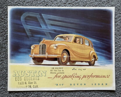 1949 Austin A40 Devon Brochure
