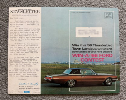 1966 Ford Range Preview Brochure Falcon Mustang Fairlane Galaxie Thunderbird - Image 16