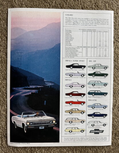 1965 Chevrolet Range Brochure Impala, Bel Air, Biscayne - Image 11