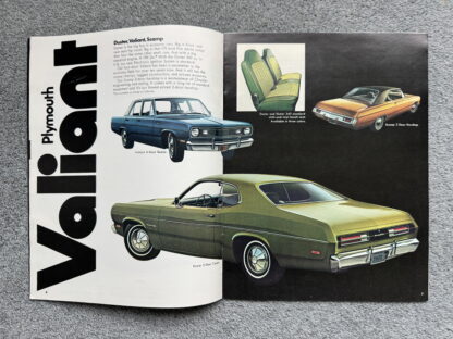 1972 Plymouth Chrysler Range Brochure Valiant, Fury, Barracuda, Satellite - Image 4