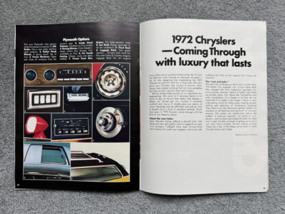 1972 Plymouth Chrysler Range Brochure Valiant, Fury, Barracuda, Satellite - Image 10