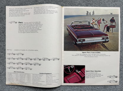 1965 Plymouth Range Brochure Valiant, Fury, Barracuda, Belvedere, Satellite - Image 2