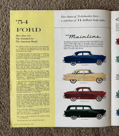 1954 Ford Range Brochure Crestline, Customline, Mainline, Wagons - Image 4
