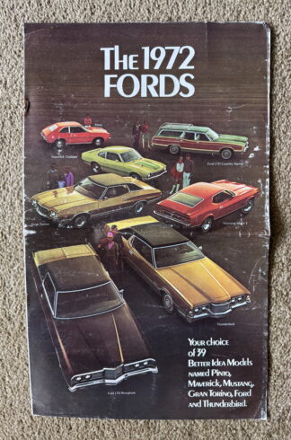 1972 Ford Range Brochure Mustang, LTD, Galaxie, Custom, Torino, Thunderbird