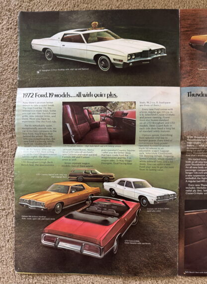 1972 Ford Range Brochure Mustang, LTD, Galaxie, Custom, Torino, Thunderbird - Image 8