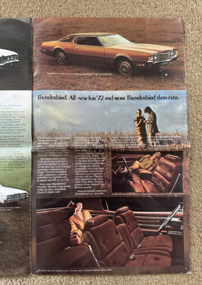 1972 Ford Range Brochure Mustang, LTD, Galaxie, Custom, Torino, Thunderbird - Image 9