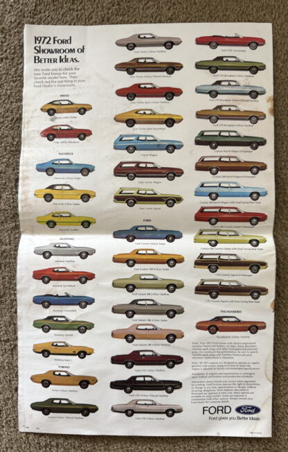 1972 Ford Range Brochure Mustang, LTD, Galaxie, Custom, Torino, Thunderbird - Image 11