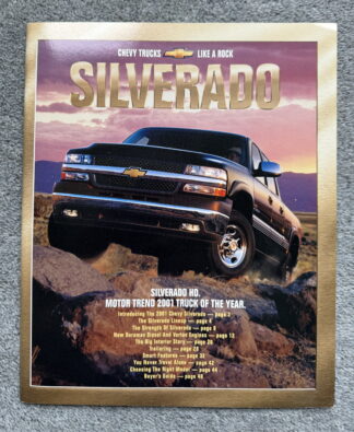 2001 Chevrolet Silverado 1500, 2500, 3500 Pickup Truck Brochure