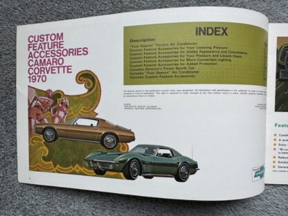 1970 Chevrolet Corvette, Camaro Accessories Brochure - Image 2