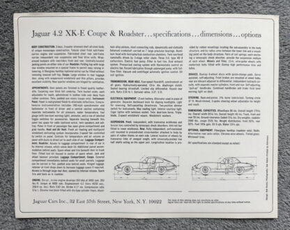 1966 Jaguar Series One 4.2 Litre E Type Brochure - Image 2