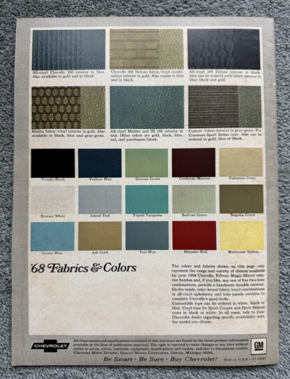 1968 Chevrolet Chevelle Brochure - Image 11