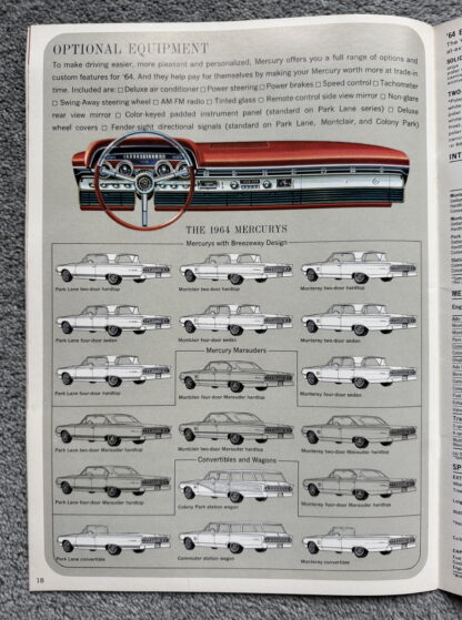 1964 Ford Mercury Park Lane, Montclair, Monterey Range Brochure - Image 10