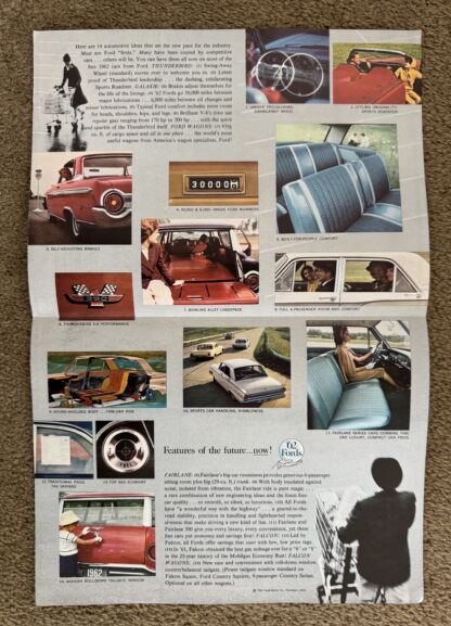 1962 Ford Range Brochure Fairlane, Falcon, Thunderbird, Galaxie, Wagons - Image 2