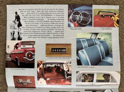1962 Ford Range Brochure Fairlane, Falcon, Thunderbird, Galaxie, Wagons - Image 3