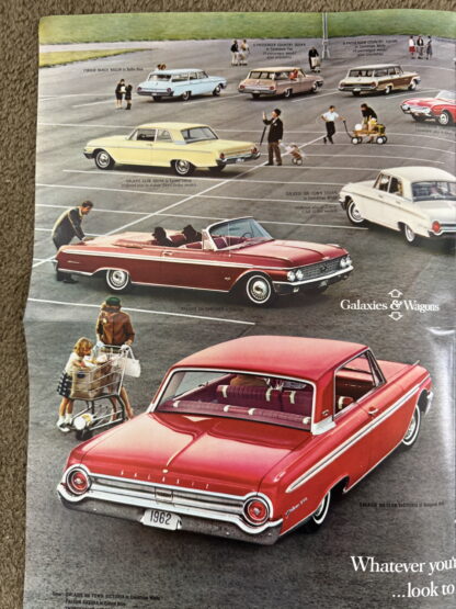 1962 Ford Range Brochure Fairlane, Falcon, Thunderbird, Galaxie, Wagons - Image 7