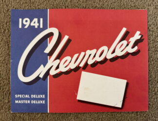 1941 Chevrolet Special, Master De Luxe Range Brochure