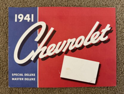 1941 Chevrolet Special, Master De Luxe Range Brochure