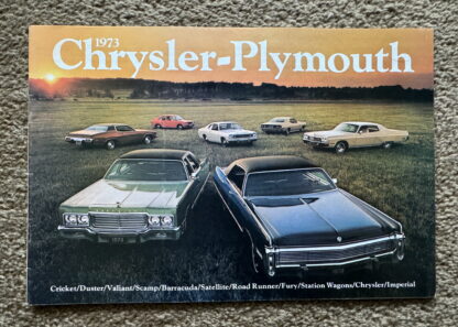 1973 Plymouth Chrysler Range Brochure Valiant, Fury, Barracuda, Satellite