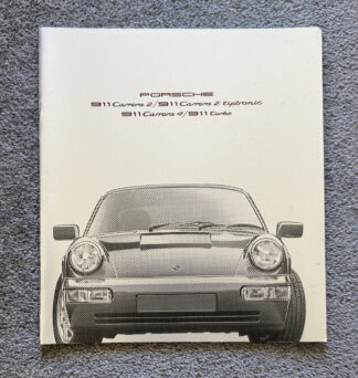 1991 Porsche 911 Carrera, Tubo Brochure