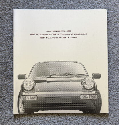 1991 Porsche 911 Carrera, Tubo Brochure