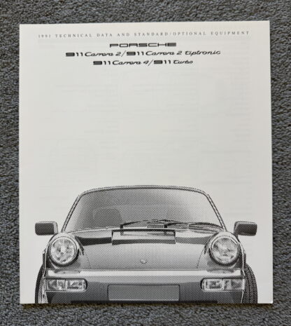 1991 Porsche 911 Carrera, Tubo Brochure - Image 18