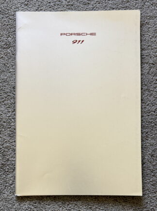 1992 Porsche 911 Carrera 2, 4, Turbo Brochure