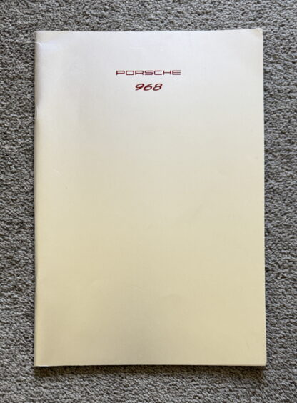 1992 Porsche 968 Brochure