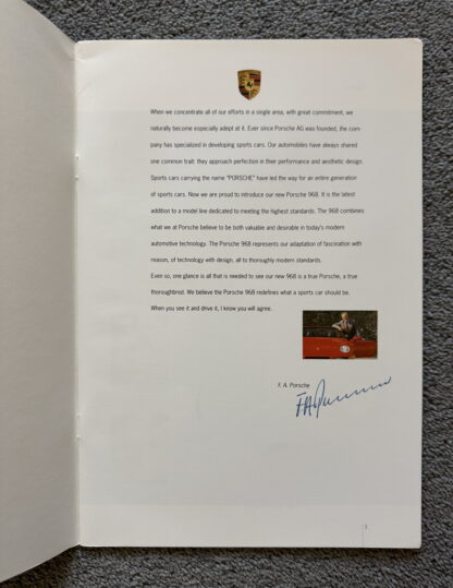 1992 Porsche 968 Brochure - Image 2