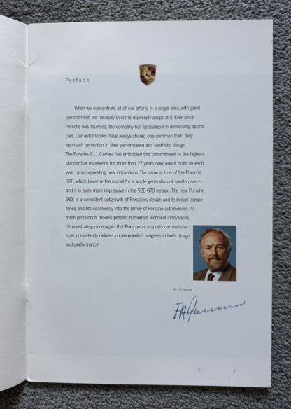 1992 Porsche Range Brochure, 968, 911 928 - Image 2