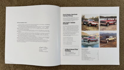 1984 Ford Pickup Truck F150, F250, F350 Brochure - Image 2