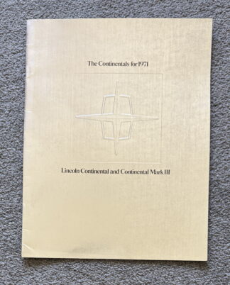 1971 Lincoln Continental Brochure