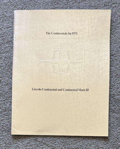 1971 Lincoln Continental Brochure