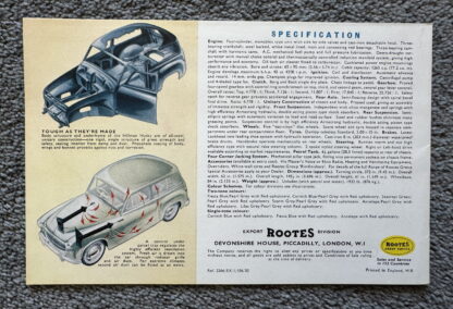 1956 Hillman Husky Brochure - Image 11