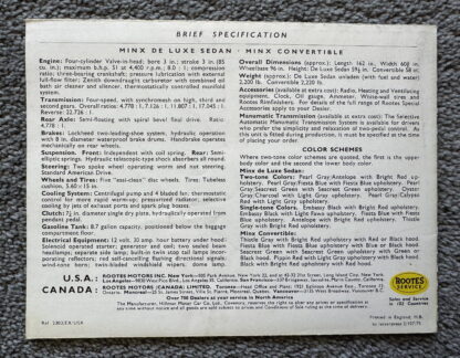 1956 Hillman Minx Brochure - Image 10