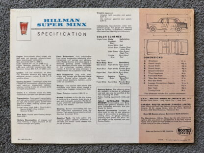 1962 Hillman Super Minx MKII Brochure - Image 10
