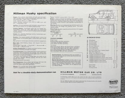 1964 Hillman Husky Brochure - Image 10